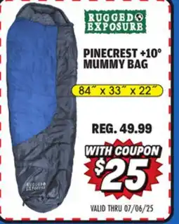 Big 5 Rugged Exposure Pinecrest +10° Mummy Bag offer