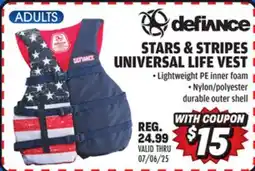 Big 5 Defiance Stars and Stripes Adult Universal Life Vest offer