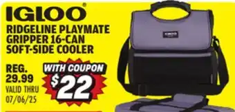 Big 5 Igloo Ridgeline Playmate Gripper 16-Can Soft-Side Cooler offer
