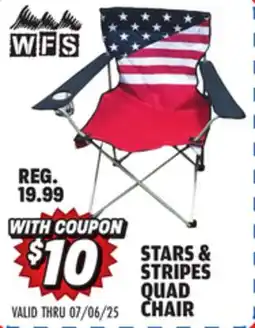 Big 5 World Famous Sports Stars & Stripes Quad Chair offer