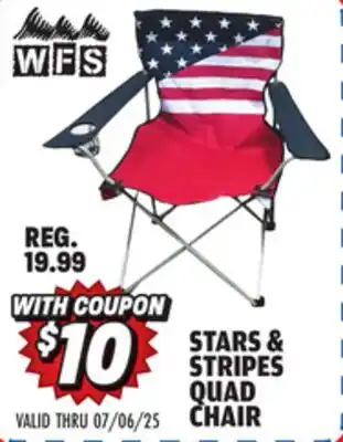 Big 5 World Famous Sports Stars & Stripes Quad Chair offer