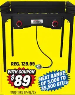 Big 5 Hilltop Gear Cast-Iron 2-Burner Stove with Windscreen offer