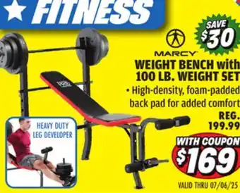 Big 5 Marcy Pro Weight Bench with 100-lb. Weight Set offer