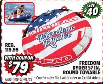 Big 5 Airhead Freedom Ryder 57 Round Towable offer