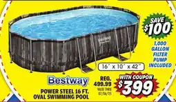 Big 5 Steel Pro MAX Power/Steel Pro MAX 16'x 10'x 42 Oval Swimming Pool offer