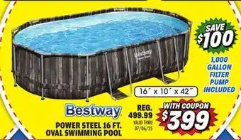 Big 5 Steel Pro MAX Power/Steel Pro MAX 16'x 10'x 42 Oval Swimming Pool offer