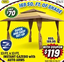Big 5 Z-Shade 13' x 13' Instant Gazebo with Auto Arms offer