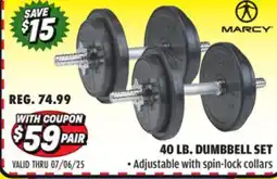 Big 5 Marcy 40-lb. Adjustable Cast Iron Dumbbell Set offer
