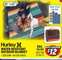 Big 5 Hurley Water-Resistant Outdoor Blanket offer