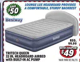Big 5 Bestway Tritech Queen 33 Headboard Airbed with Built-In AC Pump offer
