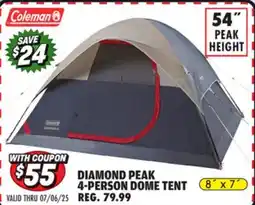 Big 5 Coleman Diamond Peak 4-Person Dome Tent offer