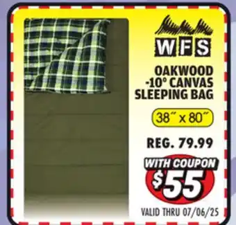 Big 5 World Famous Sports Oakwood -10° Canvas Sleeping Bag offer