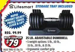 Big 5 Lifesmart 25 lb. Adjustable Dumbbell offer