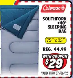 Big 5 Coleman Southfork 40° Sleeping Bag offer