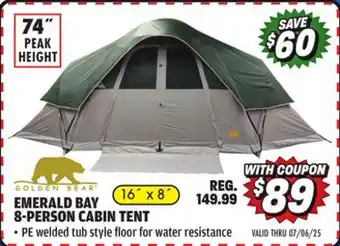 Big 5 Golden Bear Emerald Bay 8-Person Cabin Tent offer