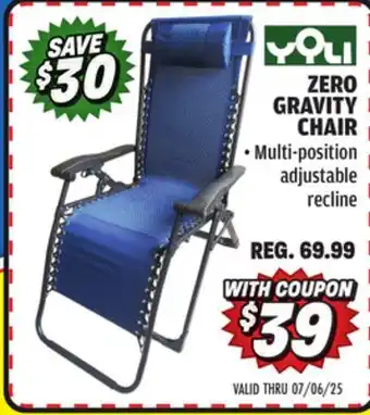 Big 5 Yoli Zero Gravity Chair offer