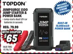 Big 5 TOPDON USA JumpSurge 1500 Jump Starter and Power Bank offer