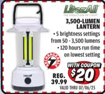 Big 5 LitezAll 3500-Lumen Rechargeable Lantern offer
