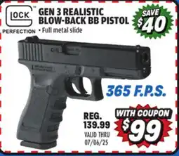 Big 5 Umarex Glock 17 Gen 3 Realistic Blow-Back BB Pistol offer