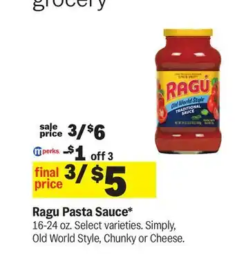 Meijer Ragu Pasta Sauce offer