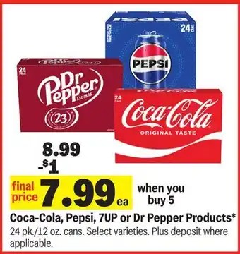 Meijer Coca-Cola, Pepsi, 7UP or Dr Pepper Products offer