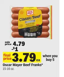 Meijer Oscar Mayer Beef Franks offer
