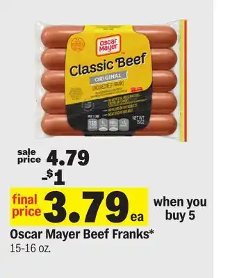 Meijer Oscar Mayer Beef Franks offer