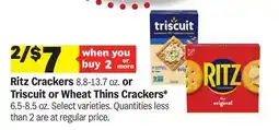 Meijer Ritz Crackers 8.8-13.7 oz. or Triscuit or Wheat Thins Crackers* 6.5-8.5 oz offer