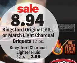 Meijer Kingsford Original 16 lbs. or Match Light Charcoal Briquets 12 lbs offer
