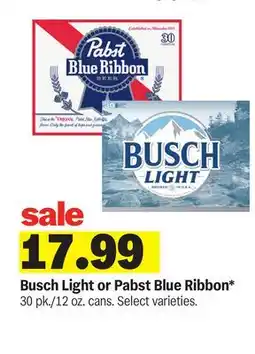 Meijer Busch Light or Pabst Blue Ribbon offer