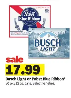 Meijer Busch Light or Pabst Blue Ribbon offer