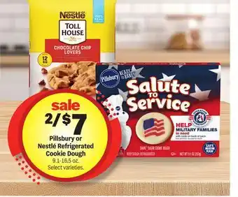 Meijer Pillsbury or Nestlé Refrigerated Cookie Dough offer