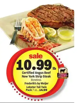 Meijer Certified Angus Beef New York Strip Steak offer