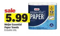 Meijer Meijer Essential Paper Towels offer