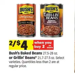 Meijer Bush's Baked Beans 27.5-28 oz. or Grillin' Beans 21.7-27.5 oz offer