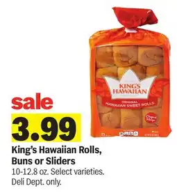 Meijer King's Hawaiian Rolls, Buns or Sliders offer