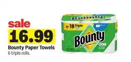 Meijer Bounty Paper Towels offer
