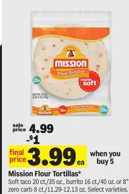 Meijer Mission Flour Tortillas offer