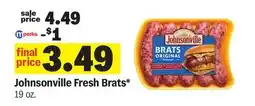 Meijer Johnsonville Fresh Brats offer