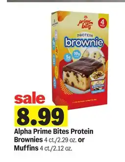 Meijer Alpha Prime Bites Protein Brownies 4 ct./2.29 oz. or Muffins 4 ct./2.12 oz offer