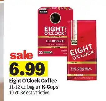 Meijer Eight O'Clock Coffee 11-12 oz. bag or K-Cups 10 ct offer