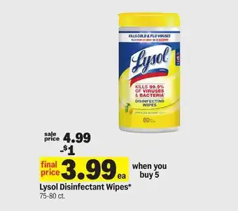 Meijer Lysol Disinfectant Wipes offer
