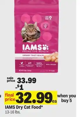Meijer IAMS Dry Cat Food offer