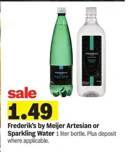 Meijer Frederik's by Meijer Artesian or Sparkling Water offer