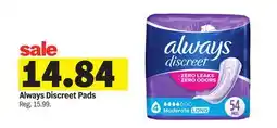 Meijer Always Discreet Pads offer