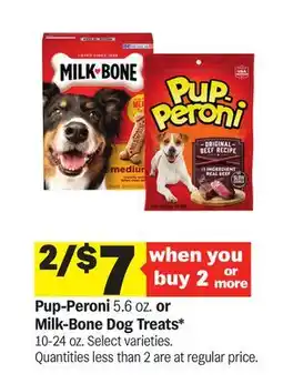 Meijer Pup-Peroni 5.6 oz. or Milk-Bone Dog Treats 10-24 oz offer