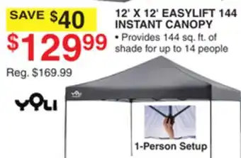 Dunham's Sports 12' X 12' EASYLIFT 144 INSTANT CANOPY offer