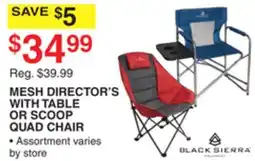 Dunham's Sports MESH DIRECTOR'S WITH TABLE OR SCOOP QUAD CHAIR offer