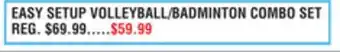 Dunham's Sports EASY SETUP VOLLEYBALL/BADMINTON COMBO SET offer