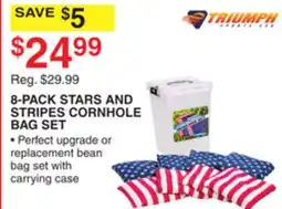 Dunham's Sports 8-PACK STARS AND STRIPES CORNHOLE BAG SET offer